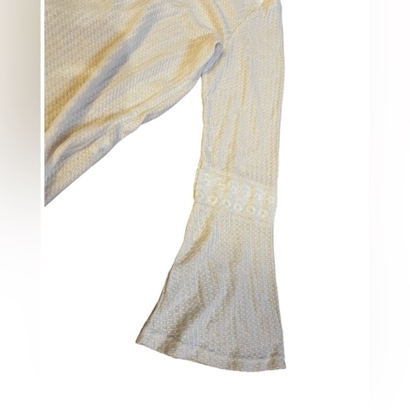 Lucky Brand Waffle Thermal Top cream. Open sleeves size medium - Picture 6 of 9